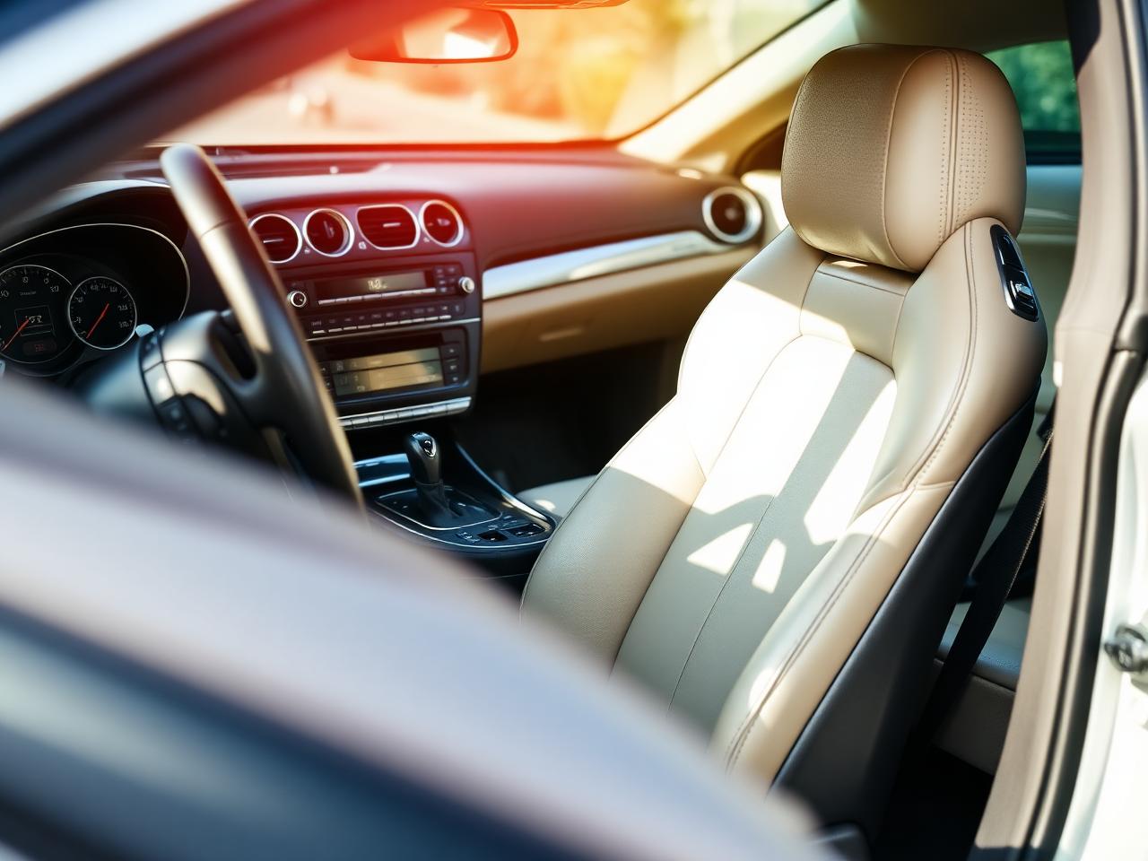 Detailed leather interior